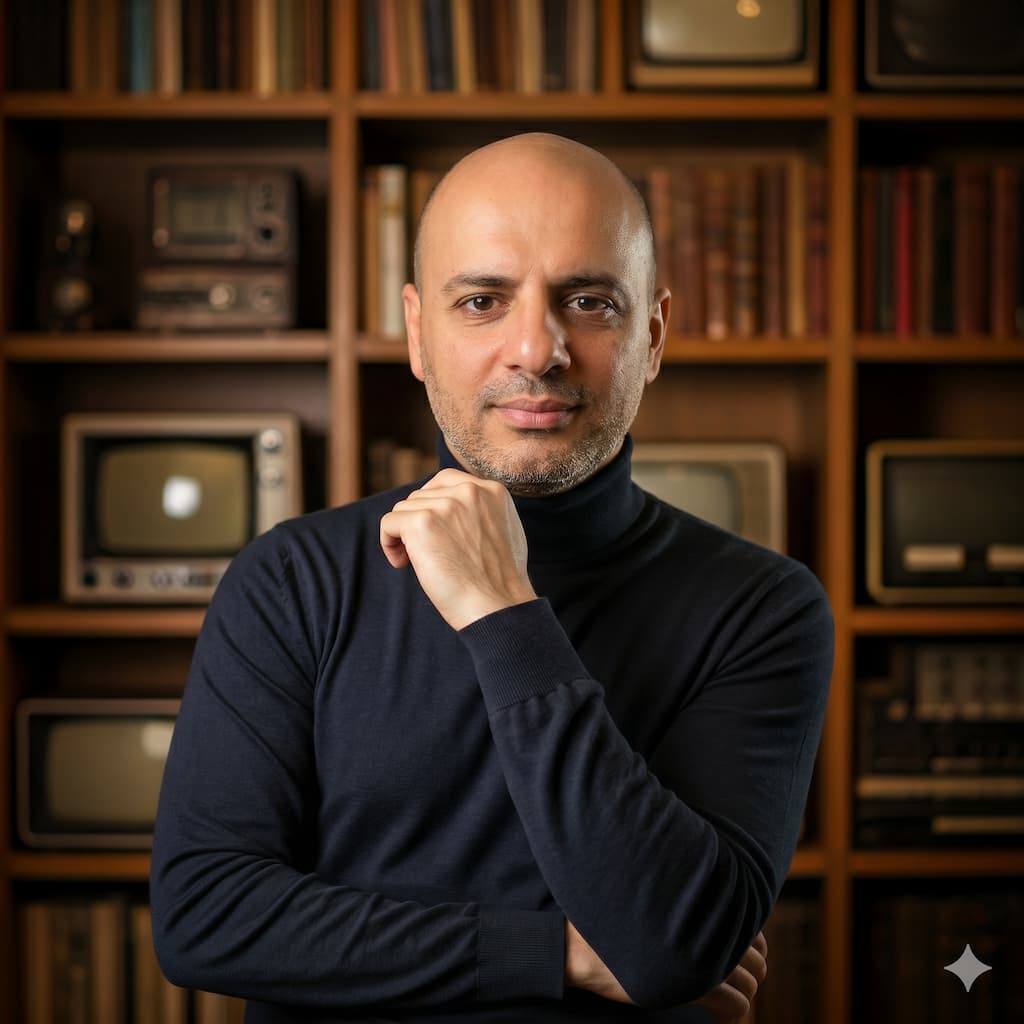 A professional portrait of the author of Retro GAME LOVER book: Giuseppe R. Timpano