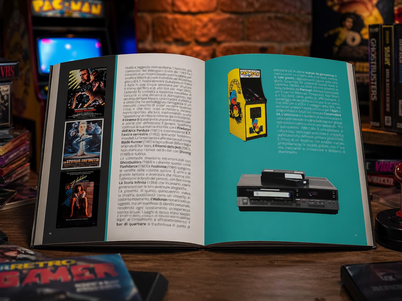 Retro GAME LOVER book example page: Racconto emozionale